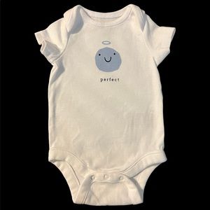 Baby Gap White 0-3 Month Short Sleeve Onesie